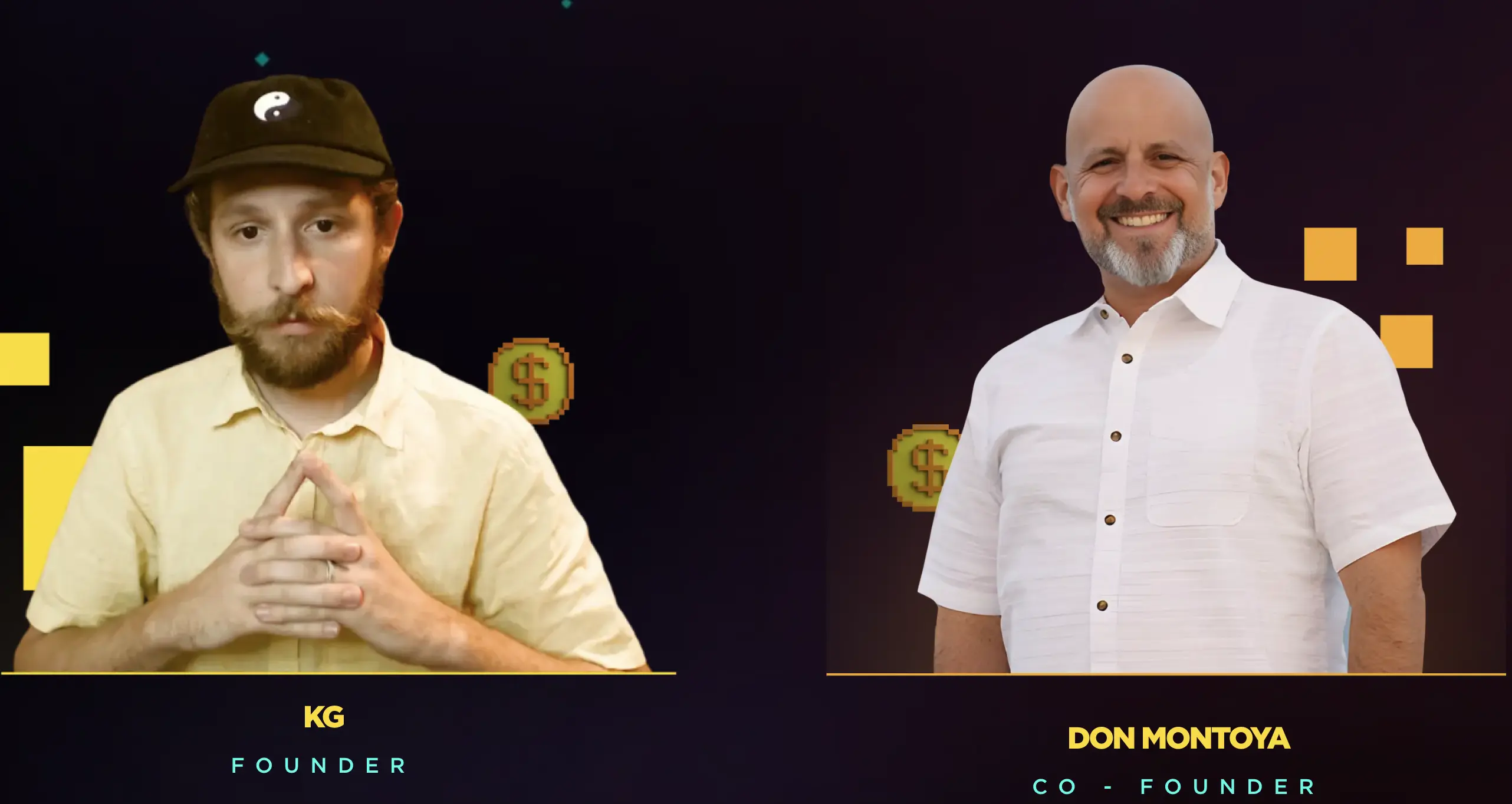 Screenshot of the founders from the website