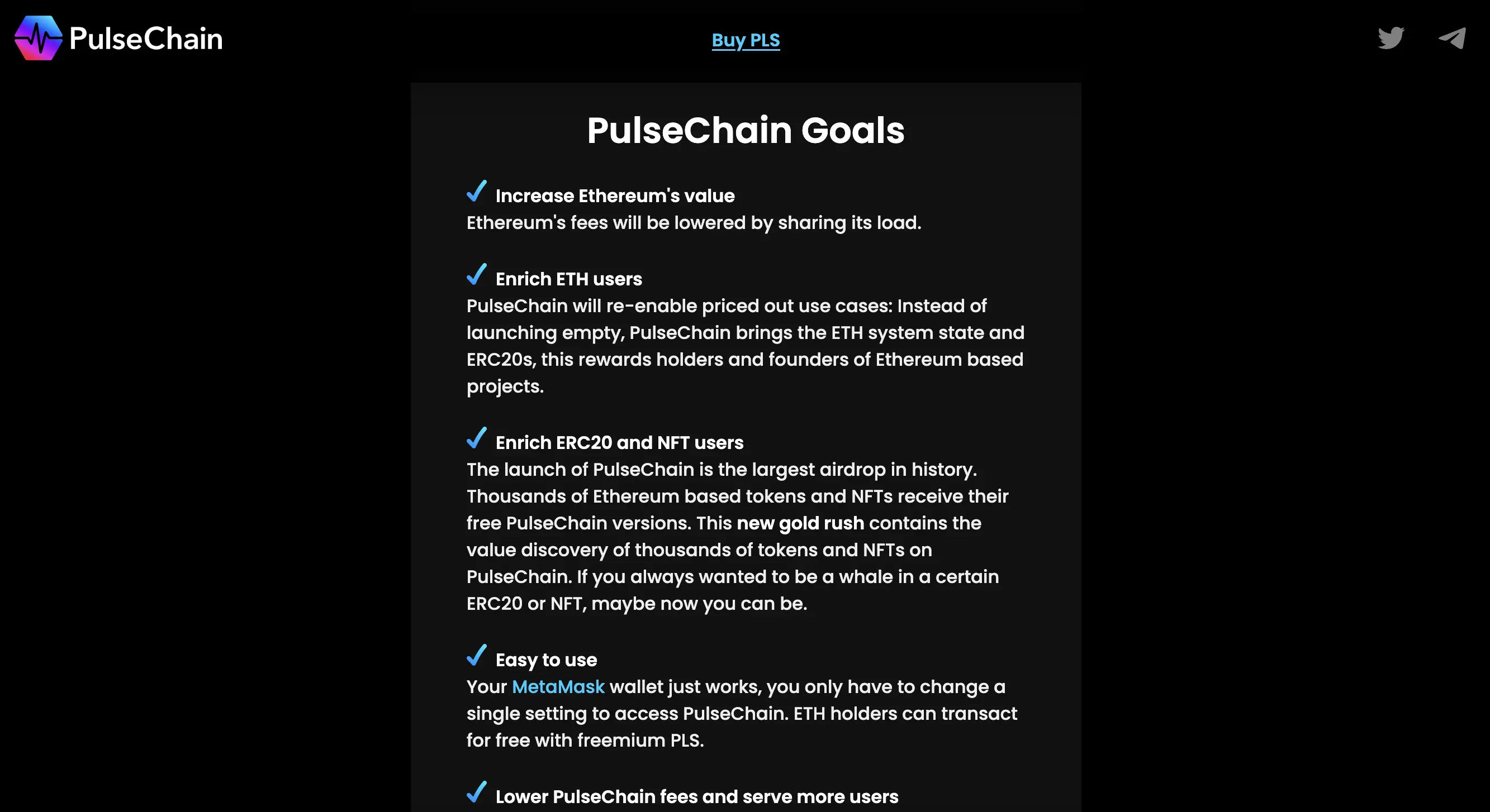 Screenshot from PulseChain.com