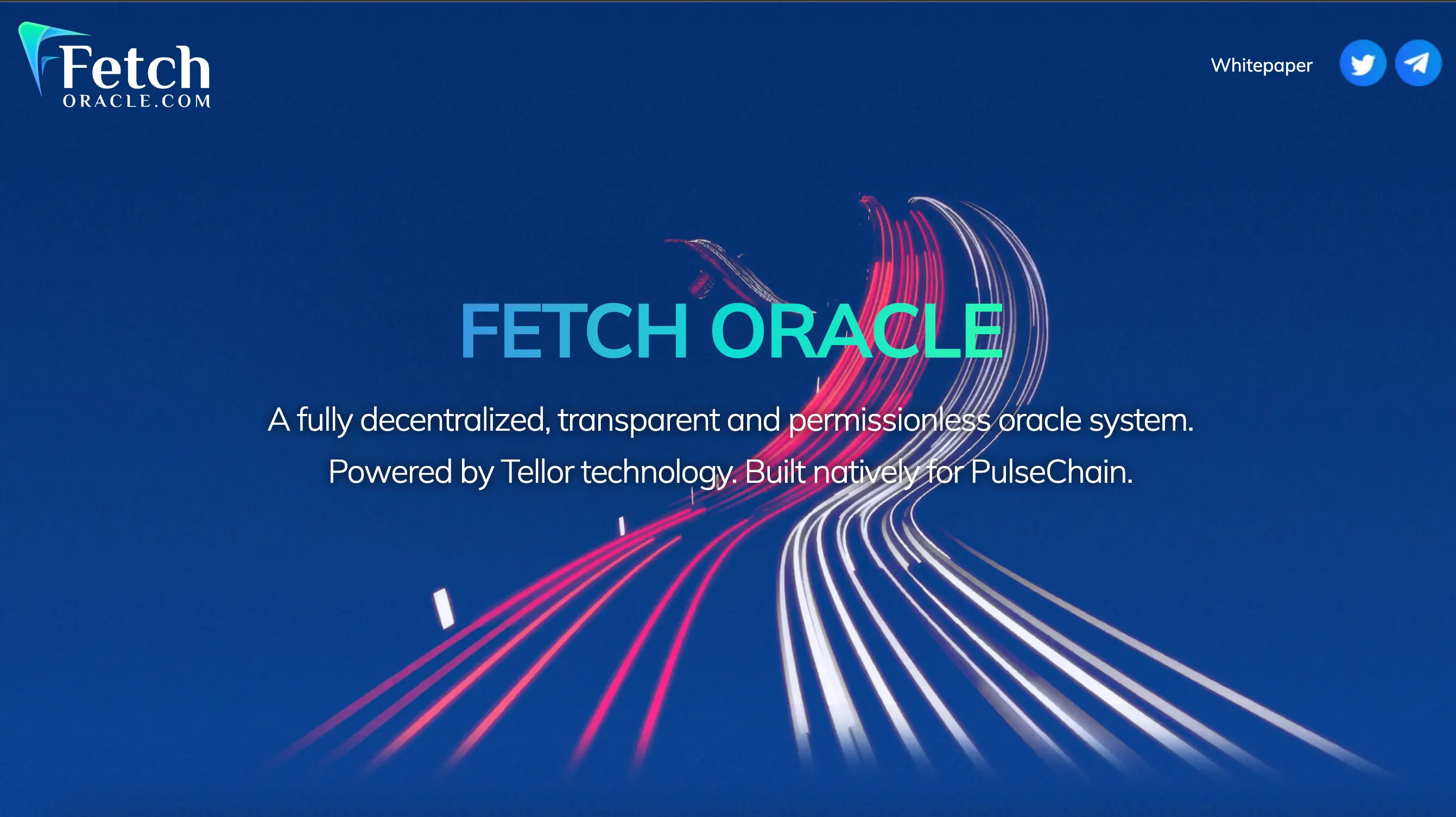 Photo of the official Fetch Oracle website